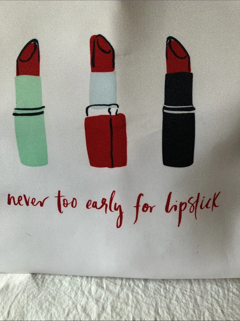 Clinique x Kate Spade White & Mint Lipstick Tote